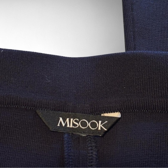 Misook Knit Pull On Pants Sz XL Boot Cut Navy Stretch Work Office Professional - Picture 4 of 5